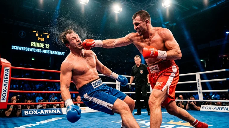 Boxer landet Knockout-Schlag im Boxring