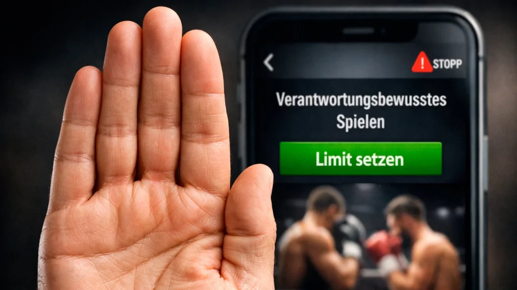 Hand die einen Stopp-Geste zeigt vor einem Wettbildschirm